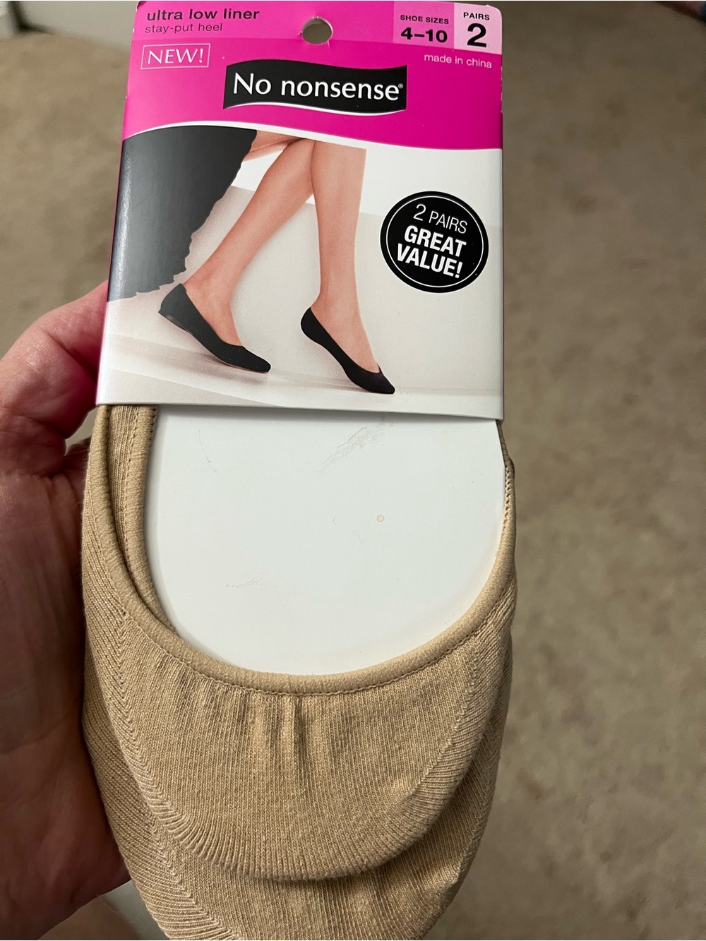 No Nonsense NWT Two Pair Ultra Low Peds